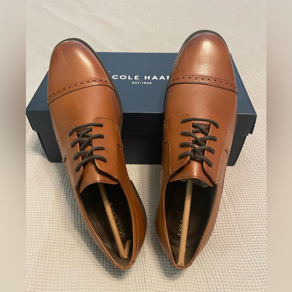Cole Haan, Dustin Cap Brogue II, British Tan, Men’s size 10.5